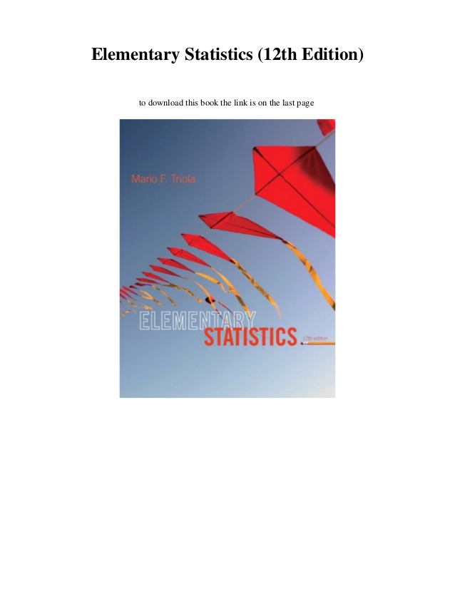 Elementary Statistics 13th Edition Pdf